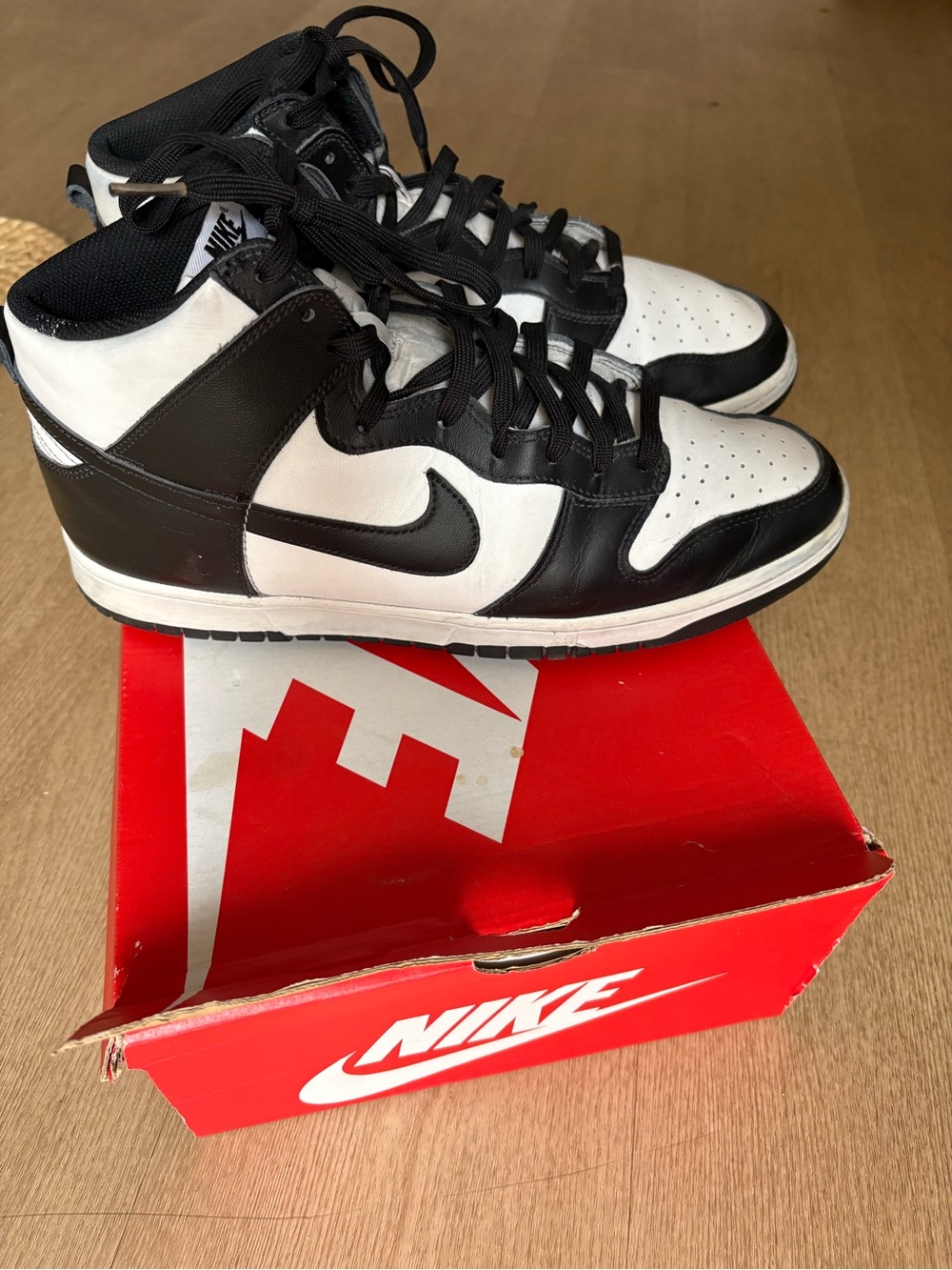 Nike Black and White High-Top Sneakers